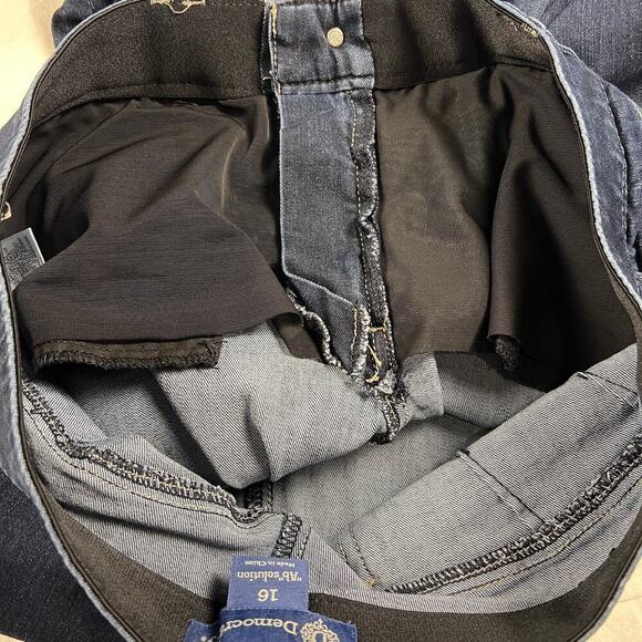 Democracy "Ab"solution Ankle Skimmer Indigo Denim Skinny Jeans Size 16 - Picture 7 of 13